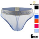 BravePerson/ブレイブパーソン シルバーベルト 薄手シースルーTバック 男性下着　メンズ　パンツ　セクシー