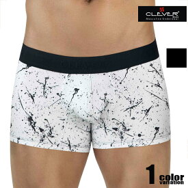 メンズボクサー CLEVER/クレバー BROCHAZOS TRUNKS モノクロ 白黒 柄 男性下着 メンズ パンツ ボクサーパンツ ローライズ 立体縫製
