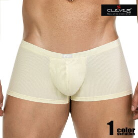 メンズボクサー CLEVER/クレバー APOLO LATIN BOXER Yellow リブ ストレッチ 男性下着 メンズ パンツ ボクサーパンツ ローライズ 立体縫製