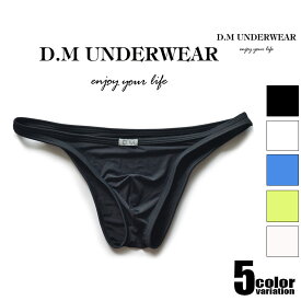 メンズビキニ DM/ディーエム ハイカット 柔らか 速乾 アイスシルクビキニブリーフ スリムデザイン トライアングルパンツ 薄手無地 　 男性下着 メンズ パンツ