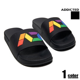 ADDICTED/アディクティッド AD RAINBOW SLIDES レインボーロゴサンダル スライダーサンダル スライドサンダル ※宅急便のみ