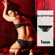 メンズビキニ ブリーフ G-Station/ジーステーション シースルー×サテン調 セクシー ビキニ プレミアムチ…