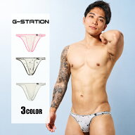 メンズビキニ G-Station/ジーステーション MASK SKIN パイピング ミニビキニ 花柄 桜 星 星柄 羽 透け ハ…