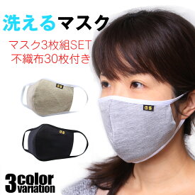 【G-Station/ジーステーション】一か月分 洗える ファッションマスク 3枚セット 保湿 ほこり除け 布マスク ユニセックス 男女兼用 ウォッシャブル 当日出荷　在庫あり 母の日　プレゼント
