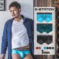 ボクサーパンツ メンズ G-Station/ジーステーション マキシマム3D立体ポーチ シャイニーストレッチ　メン…