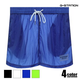 G-Station/ジーステーション シースルー ショートパンツ　メンズファッション　ジムウェア　スポーツウェア 透け 軽量 スイムウェア カバーアップ