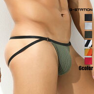 G-Station/ジーステーション 細バンド スポーツ生地 Yバック 男性下着　メンズ　タグレス 立体縫製 ジョ…