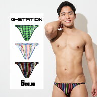 メンズビキニ ブリーフ G-Station/ジーステーション POPプリント カラフル メンズビキニブリーフ 男性下…