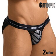 メンズビキニ　GTOPX/ジーティーオーピーエックス 網メッシュ シースルー メッシュ ビキニ 男性下着　メ…