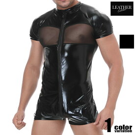 Leather collection/レザーコレクション wild suit フェイクレザー ボディスーツ マッスル メンズ 光沢感 ワイルド セクシー コスチューム