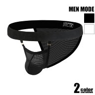メンズビキニ MEN MODE/メンモード なめらかメッシュ 太ウエストバンド ハーフバック　透け シースルー …