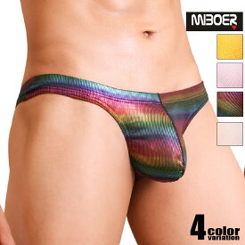 メンズTバック MIBOER/ミボール メタリック ドット 光沢 Tバック 立体縫製 男性下着 メンズ インナー セクシー