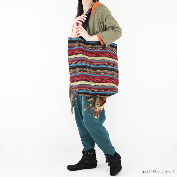 楽天市場】民族刺繍 ゲリ織 トートバッグ 大容量 ファスナー付き 