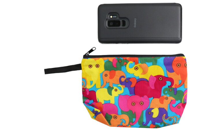 楽天市場 ゾウ 象 プリント ガネーシャ 総柄 コットン ポーチ コインケース コスメポーチ 小銭入れ レーヨン エスニック ネパール タイ アジアン おみやげ 土産 札入れ 小物 便利 財布 新調 アウトレット 傷物 訳あり ワケアリ 訳有り Asian Funny Shop