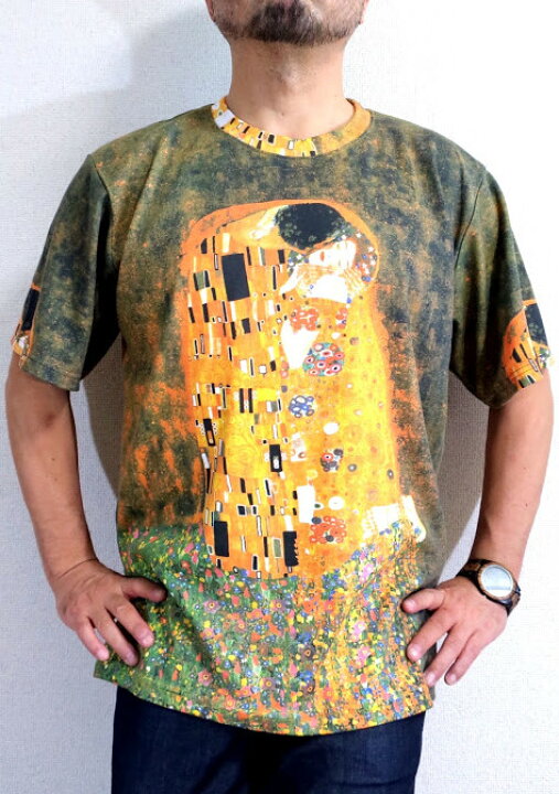 楽天市場】世界の絵画☆クリムト接吻Tシャツ【サイズ：M 】【3980 