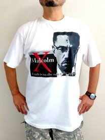 キングサイズ・マルコムエックスTシャツ【サイズ：3XL 、4XL 、5XL 】【3980円以上で】送料無料　マルコムXのTシャツ　オーバーサイズ　黒人解放運動　Tシャツ　Malcolm X T-shirt　ブラックパンサーのTシャツ　キングサイズ　無料プレゼント包装