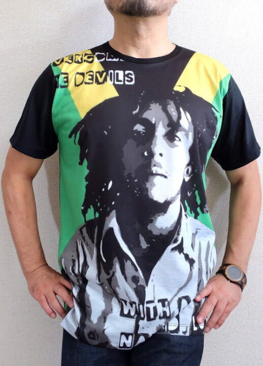 楽天市場】ジャマイカ国旗ボブ・マーリーTシャツ【サイズ：L ｜半袖(T 
