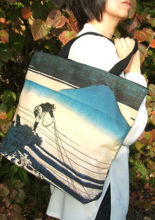楽天市場】葛飾北斎の浮世絵トートバッグ【3980円以上で】送料無料 