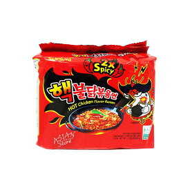 【常温便】韓国SAMYANGブルダック極辛ブルダック炒め麺/三養2倍辣核弾火鶏面700g（5袋）【8801073143197】