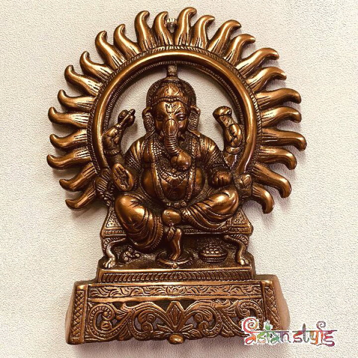 楽天市場】【30%OFF】インドの神様 真鍮 ガネーシャ 壁掛けタイプ 