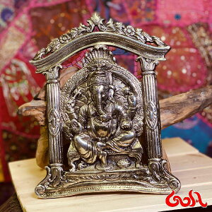 \全品2点以上5%OFFクーポン/4日まで◆インドの神様 真鍮 ガネーシャ 壁掛けタイプ ヒンドゥー ヒンズー教 金運 幸運 商売繁盛 インテリア ハンドメイド アンティーク 仏像 ディスプレイ