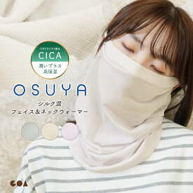 フェイスマスク シルク混 ネックウォーマー CICA加工 おやすみマスク 寝るとき ネックカバー 睡眠 フェイスカバー 就寝用マスク 高保湿 保温 乾燥対策 冷え対策 薄手 柔らかい 口呼吸 のどケアマスク 口元 首元 フリーサイズ gt *1-2t*2-4t*y3-6t