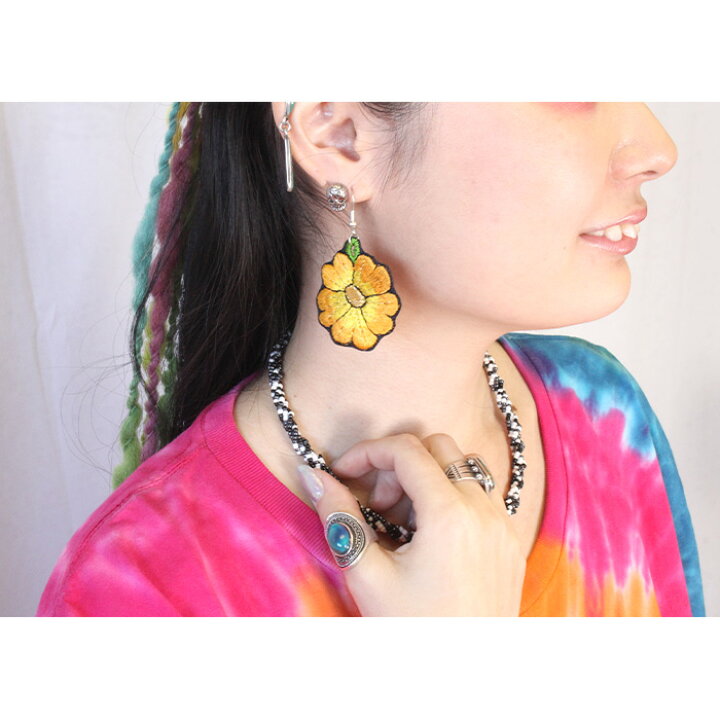 楽天市場】エスニック アジアン メキシコ刺繡ピアス 花柄 お花 
