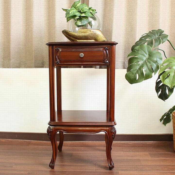 楽天市場】アジアン家具 マホガニー 無垢 木製家具 電話台 花台 サイド 