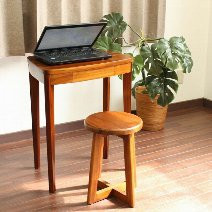 楽天市場】【在庫セール品】チーク 無垢 木製 サイドテーブル PCデスク 