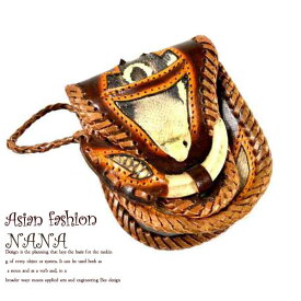 【送料無料】エスニック ポーチ ミニポーチ エスニック パイソン ベルトバック へび皮 ケース キーケース エスニック雑貨 小物雑貨 携帯ケース おしゃれ ベルトバッグ 本革 アウトドアファッション フェスファッション アウトドア お出かけファッション タバコケース