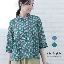 楽天市場】インド綿（柄花・植物）（シャツ・ブラウス｜トップス 
