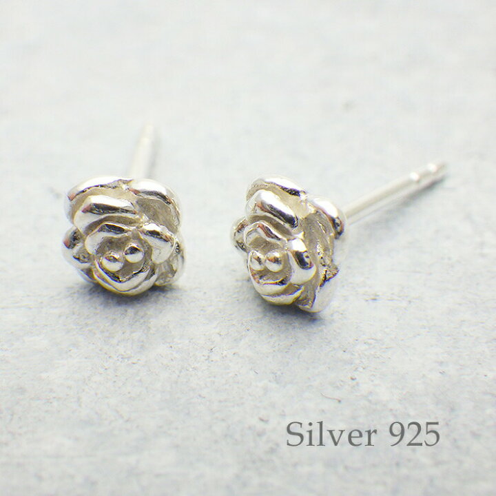 楽天市場】ピアス レディース シルバー925 ローズ バラ 薔薇 花 金属 