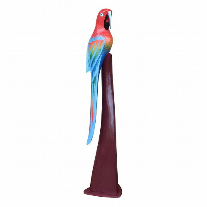 楽天市場】カラフルオウムの木彫り コンゴウインコ リゾートインテリア 