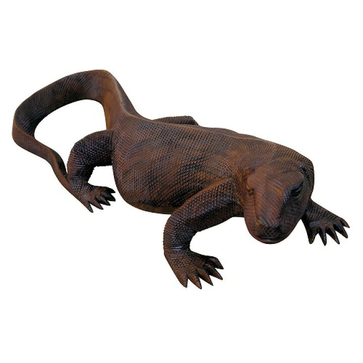 楽天市場】コモドドラゴンの木彫り 50cm コモドオオトカゲの置物 