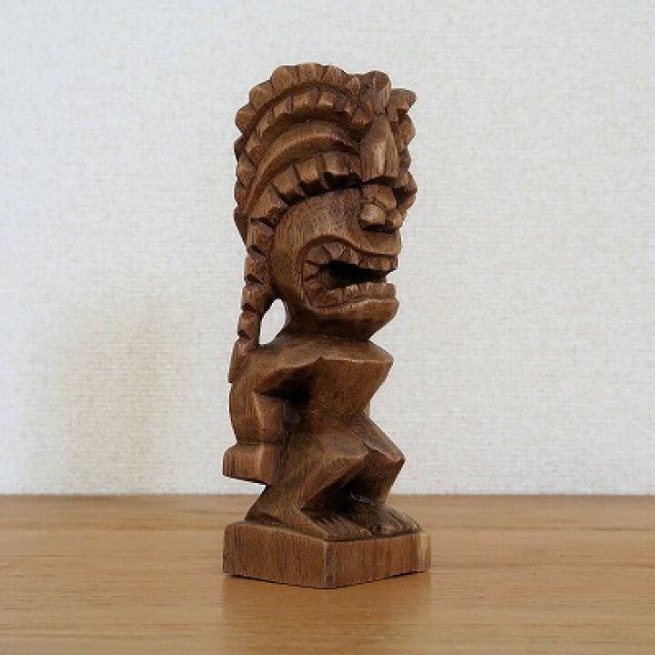 楽天市場】ティキの木彫り 戦いの神 ティキ クー TIKI KU 20cm 木製 