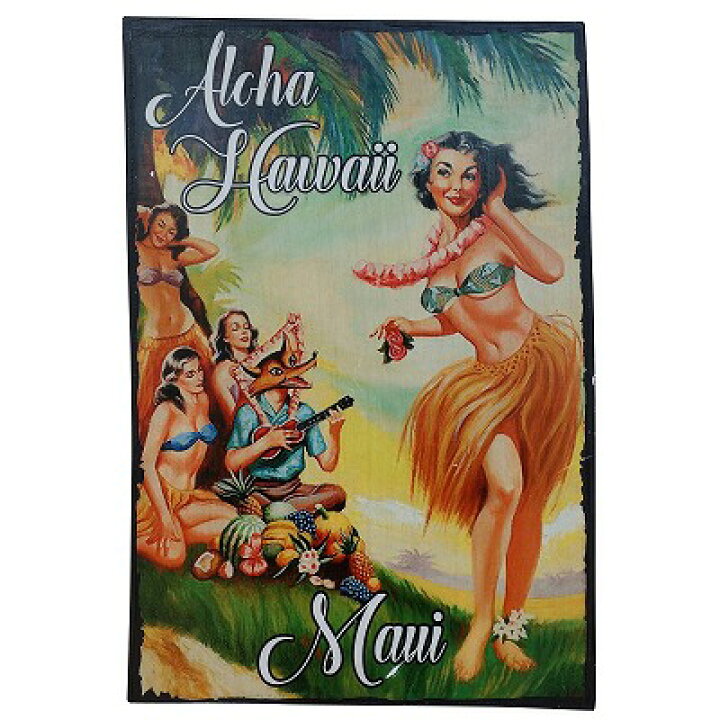 楽天市場】Aloha Hawaii Maui アンティーク調 ハワイアンサインボード 