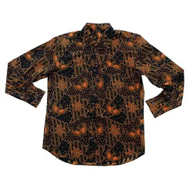 バティックシャツ コットン長袖シャツ アジアン雑貨 バリ雑貨 リゾートウェア 長そでシャツ メンズ ユニセックス ユニフォーム 制服 インドネシア 民族衣装【メール便】150324