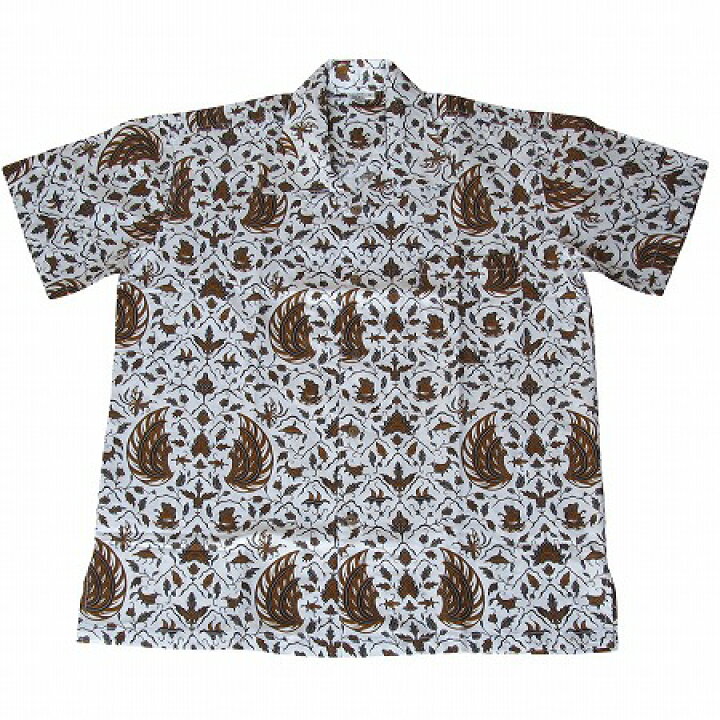 バティックシャツ 半袖シャツ Type A インドネシア民族衣装 コットン メール便ok ユニセックス オンラインショップ コットン