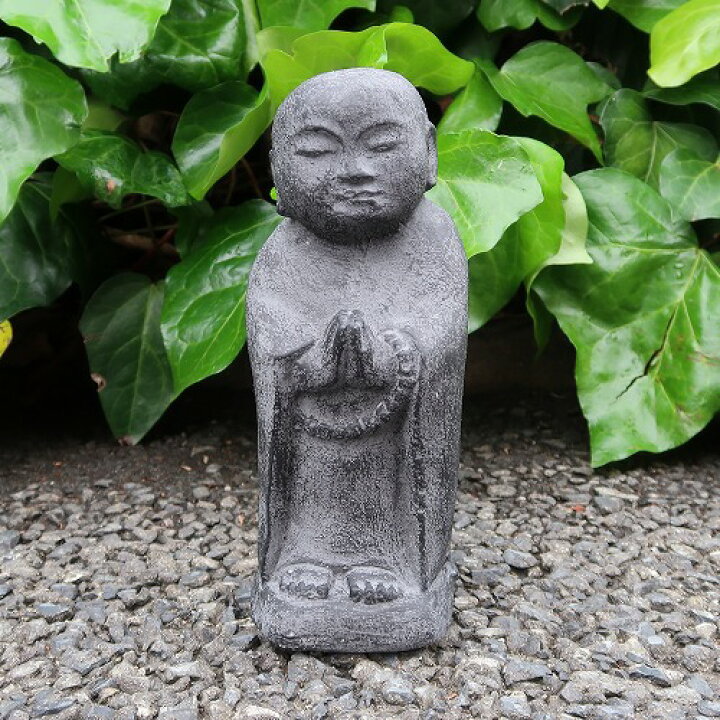 楽天市場】お地蔵さん 石像 合掌 コンクリート 22cm アンティーク調  
