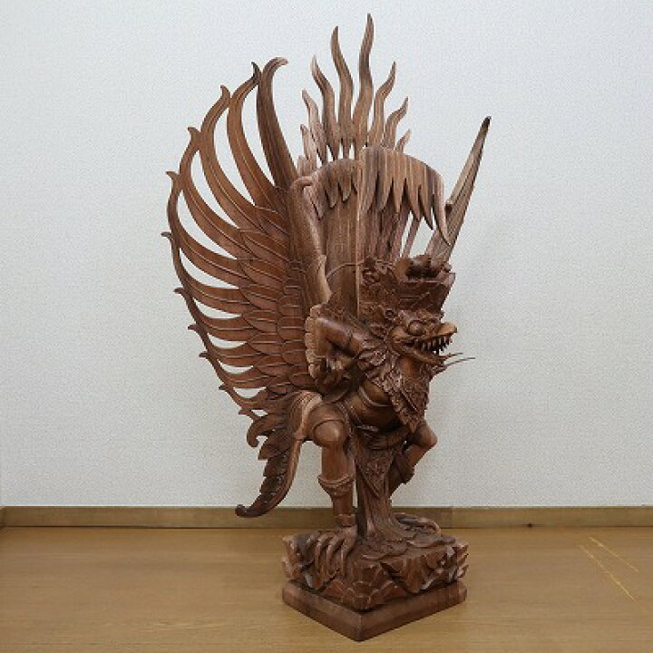 楽天市場】ガルーダの木彫り 100cm 木製スワール無垢材 MADE M作 