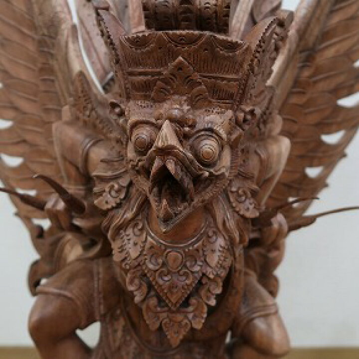 楽天市場】ガルーダの木彫り 100cm 木製スワール無垢材 MADE M作  