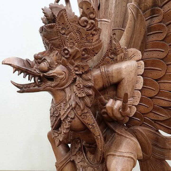 楽天市場】ガルーダの木彫り 100cm 木製スワール無垢材 MADE M作 