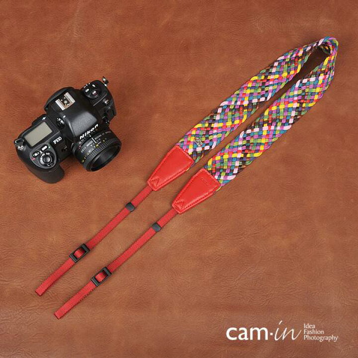 楽天市場 プレゼントに最適 Cam In カメラストラップ おしゃれ かわいい 超おしゃれ 一眼レフ ミラーレス一眼レフ用 民族風 カメラネックストラップ 編込み デザイン ヨーロッパ風 モザイクデザイン Cam8676 2 カメラ女子 Asianzakka アジアンザッカ