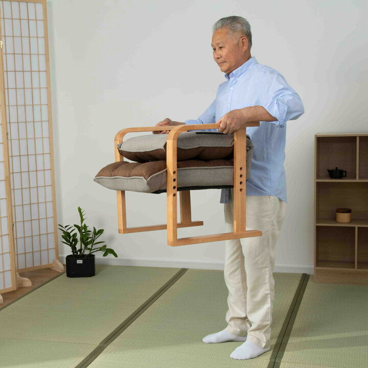 楽々健 高座椅子「楽府 きらり」 高さ3段階調整 やわらかな座り心地 ソファ 一人掛け コンパクト 座椅子 高座椅子 腰痛 おしゃれ パーソナルチェア リビングチェア 肘掛け ウッドアーム ウレタン 折りたたみ 高齢者 母の日 父の日 敬老の日 【送料無料】 楽々健 楽々健 高座椅子「楽府 きらり」 高さ3段階調整 やわらかな座り心地 ソファ 一人掛け コンパクト 座椅子 高座椅子 腰痛 おしゃれ パーソナルチェア リビングチェア 肘掛け ウッドアーム ウレタン 折りたたみ 高齢者 母の日 父の日 敬老の日