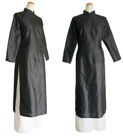 タイシルクアオザイ・上衣のみ（黒）