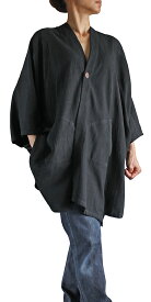 ジョムトン手織り綿シンプルデザイン羽織（黒）