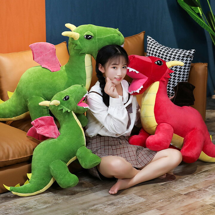 楽天市場】ドラゴン ぬいぐるみ リアルでかわいい 80cm インテリア 