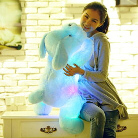 送料無料　犬　ぬいぐるみ 光る 光るぬいぐるみ 75cm　抱き枕 インテリア 子供 おもちゃ　動物　可愛い ふわふわで癒される 柔らか プレゼント クリスマス プレゼント インスタ映え