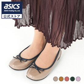 AcureZ(アキュアーズ) ローヒール リボンバレエパンプス フラットシューズ レディス レディース 痛くなりにくい 幅広 消臭 3E相当 AO-10103# アシックス商事