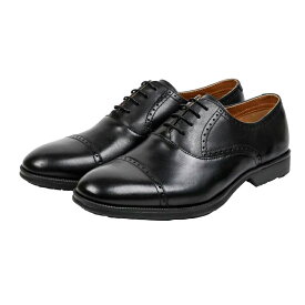 【父の日】ビジネスシューズ 革靴 メンズ 本革 texcy luxe(テクシーリュクス) 内羽根式ストレートチップ メダリオン ラウンドトゥ 3E相当 革靴 ビジネスシューズ men's 黒/茶色 24.5-28.0 TU-7713S